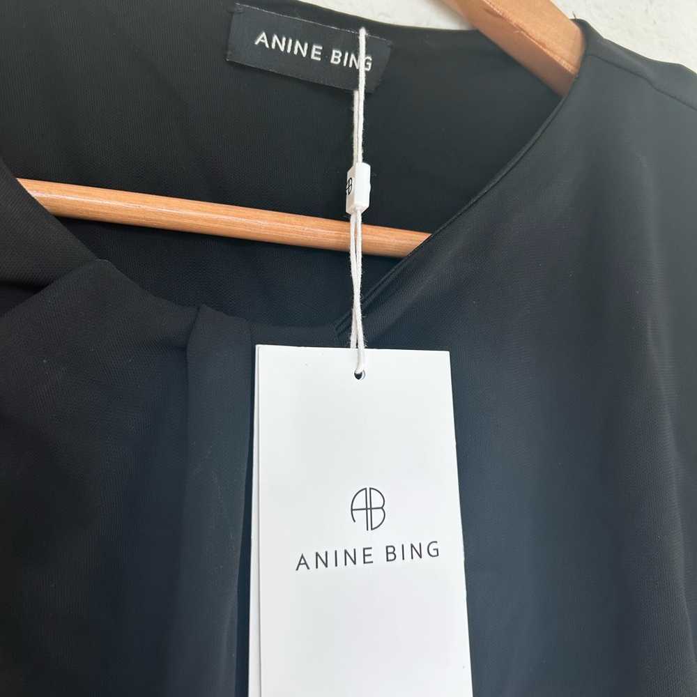 NWT Anine Bing Amaya Top in Black - Picture 3 of 5